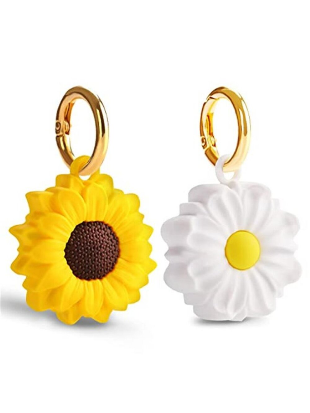 Sunflower + Daisy AirTag Keychain, Airtag Holder